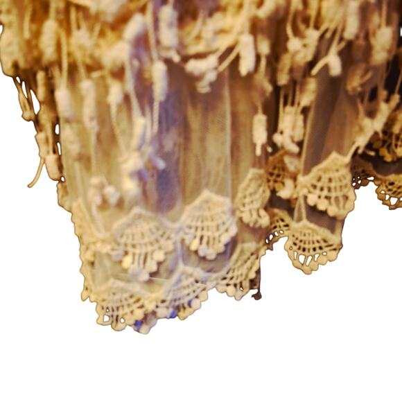Anthropologie RYU fringe and lace boho festival sleeveless cardigan size large - Picture 4 of 7